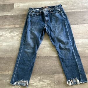 Joe’s jeans. The Smith, Size 30. Frayed cuffs. Mid ride straight crop